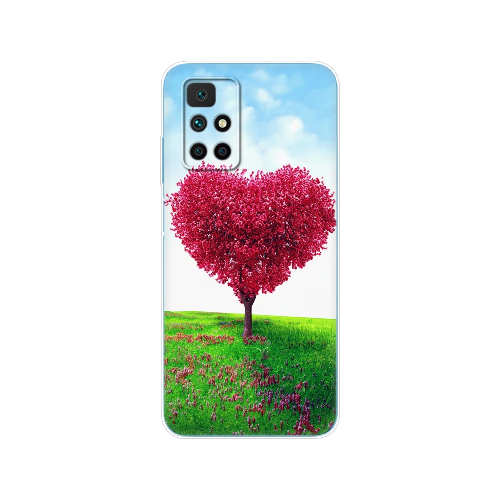 Untuk Redmi 10 Casing 2022 Penutup Belakang Ponsel untuk Xiaomi Redmi 10 Casing 6.5 Inci Global Coque Silikon Lembut TPU Bumper Pelindung