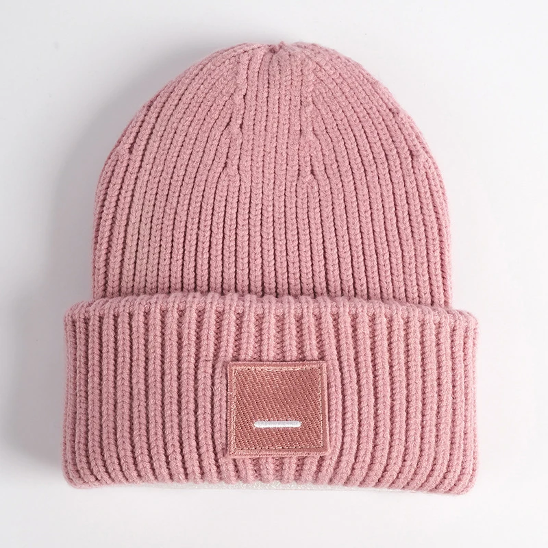 Gorros de invierno para mujer, gorro tejido de lana con cara sonriente para pareja, gorro tejido con hilo para mujer, gorro cálido 2024