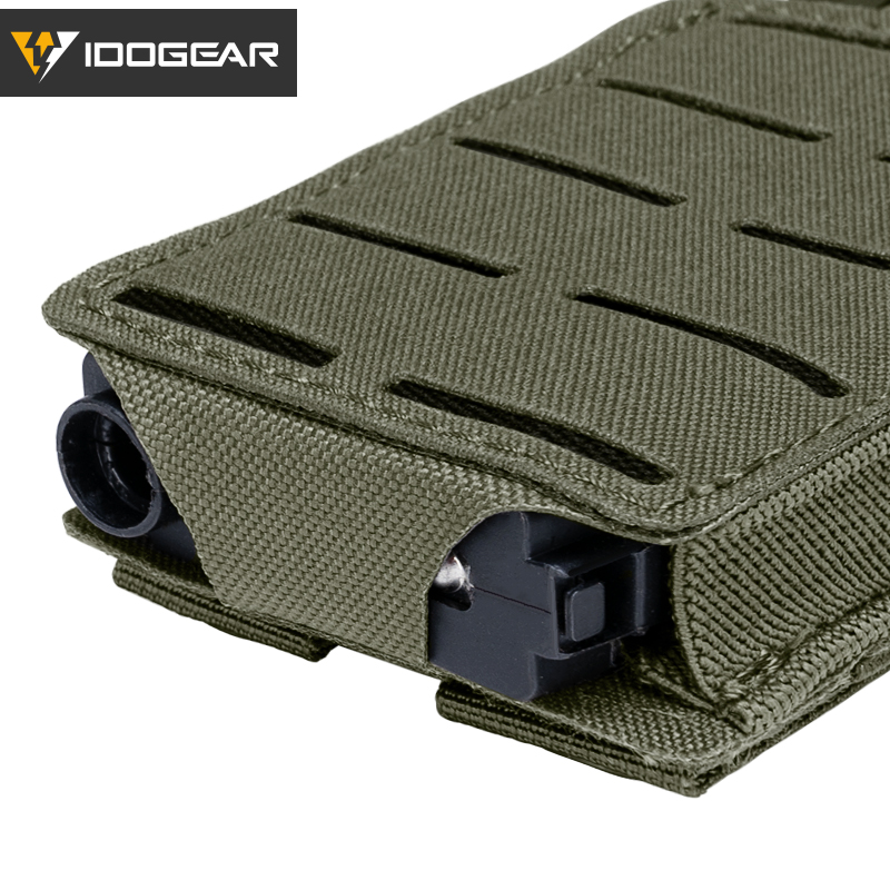 IDOGEAR táctico LSR 556 Mag bolsa Singel Mag Carrier bolsa MOLLE bolsas de herramientas de corte láser 3566