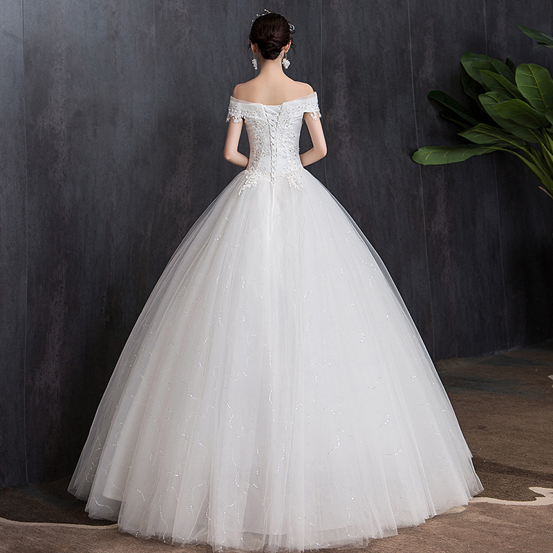 Fora do vestido de casamento com pérolas, apliques leves, vestido de noiva simples, renda, atacado, barato, moda, 2023