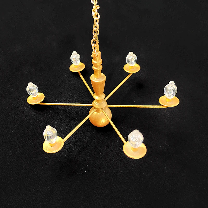 1/25 Mô Hình Quy Mô Led Ốp Trần Nhà Búp Bê Đồ Nội Thất Đèn Chùm 3V Ánh Sáng Cát Bàn Tự Làm Chất Liệu Thu Nhỏ Phụ Kiện Trẻ Em Đồ Chơi