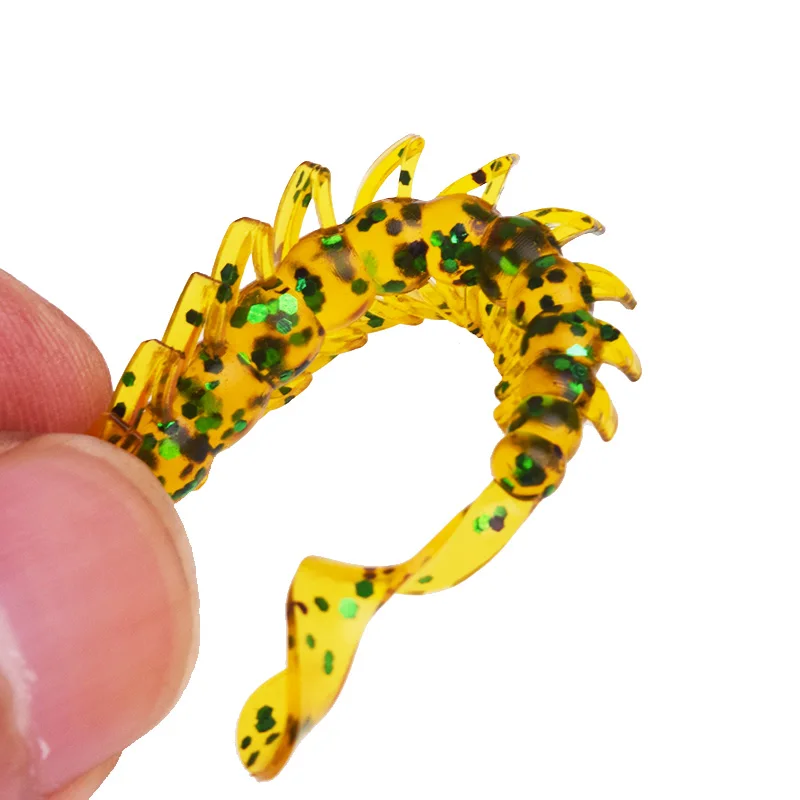 10 Mồi Mùi Con Sâu Mồi Dụ Cá Ấu Trùng Silicone Nhân Tạo Mồi Câu Mềm 6.5Cm 5Cm Bass Pike Jigging Wobbler pesca Swimbaits