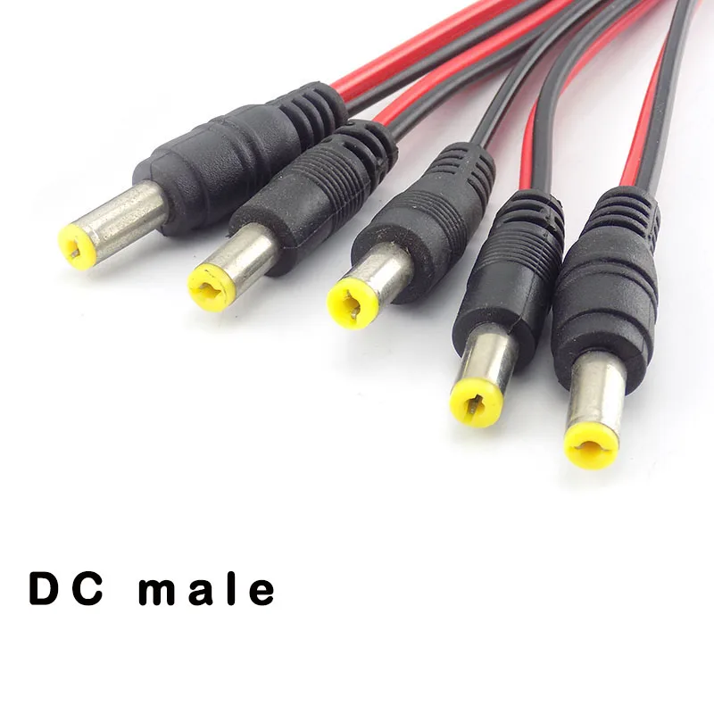 DC 12Vสายชายหญิงปลั๊กสายไฟสำหรับCCTV LED Strip Lightอะแดปเตอร์2.1*5.5มม.