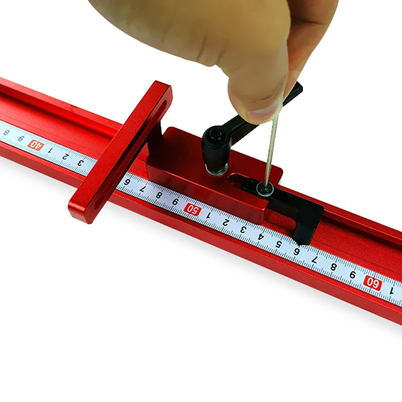 ไม้ T Slot Stopper Miter Gauge รั้วเชื่อมต่อโลหะผสม Miter Track หยุดบล็อกเลื่อยตารางเลื่อนวงเล็บ Chute Limiter