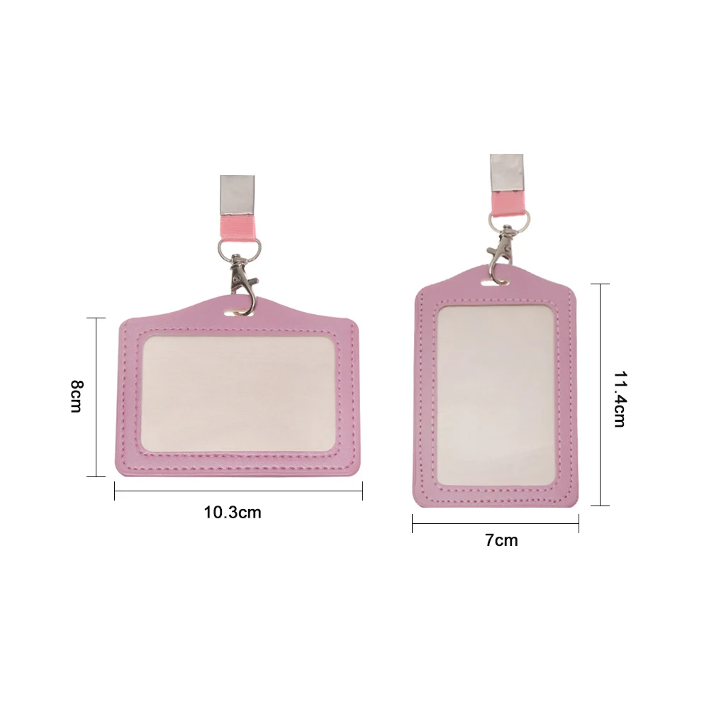 Unisex Làm Việc Ngăn Đựng Thẻ Có Dây Buộc PU Thẻ Ngân Hàng Tên Tín Dụng Đựng Thẻ Card Bus ID Giữ Bản Sắc Huy Hiệu Có dây Đeo Cổ