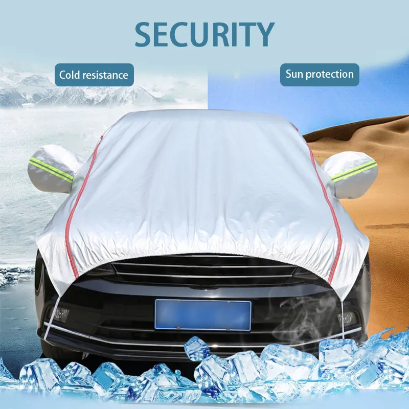 Universelle halbe Autoabdeckung, wasserdichte Außenabdeckung, Oxford, Sonne, Regen, UV-Schutz, staubdicht, schneesichere Karosserieabdeckung für SUV-Limousine