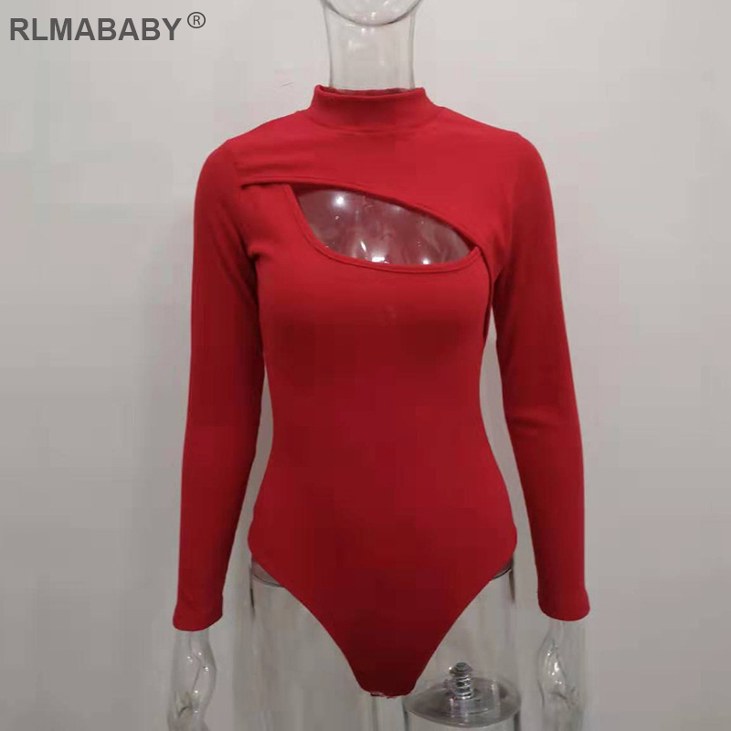 Body ajustado de manga larga para mujer, body liso con cuello redondo, mono informal básico blanco, Top