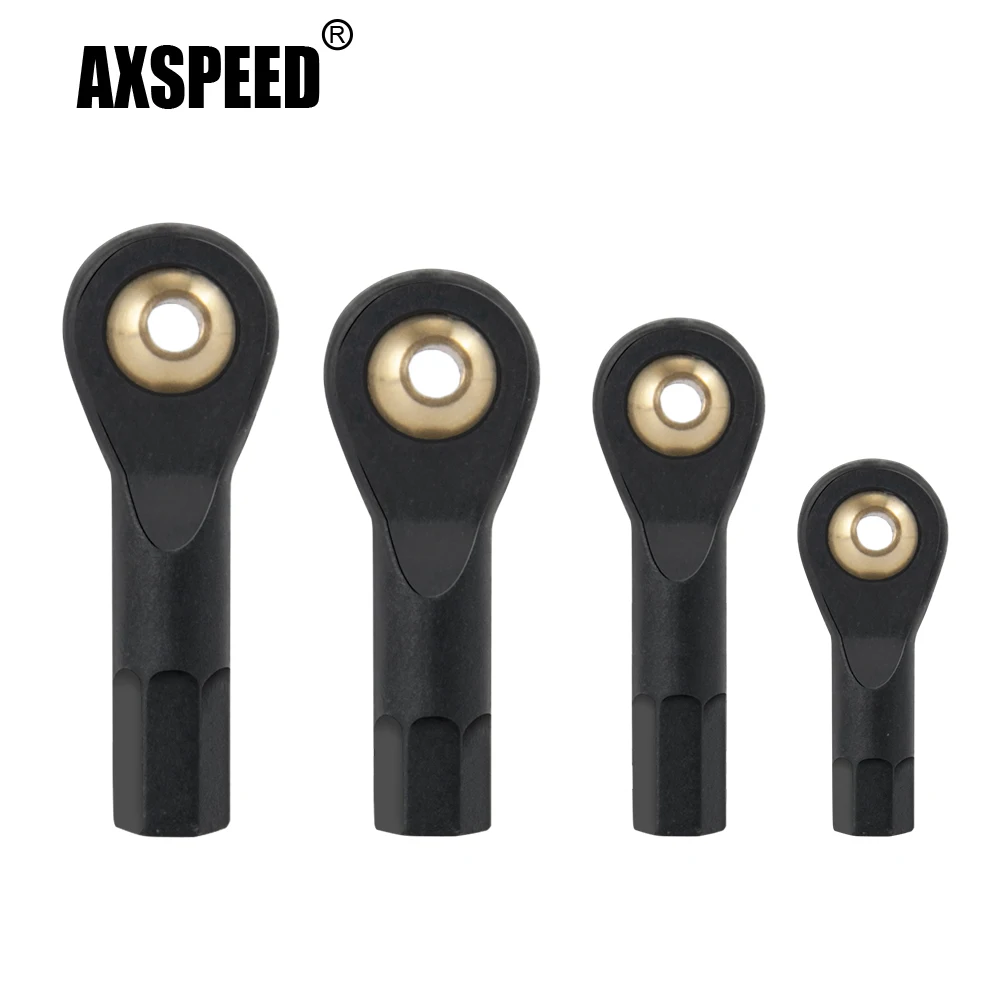 AXSPEED 10 Chiếc Nhựa M2/M3 Liên Kết Cần Bóng Cấp Chung Cho Trục SCX10 TRAXXAS TRX-4 1/10 RC Rock xe Bánh Xích Phụ Kiện Xe Hơi