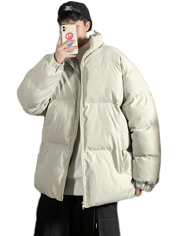 Áo Khoác Mùa Đông Nam Parkas Làm Dày Ấm Áo Khoác Nam Cổ Đứng Đồng Màu Cổ Áo Khoác Dù Nữ Thời Trang Mới Dạo Phố Oversize 5XL