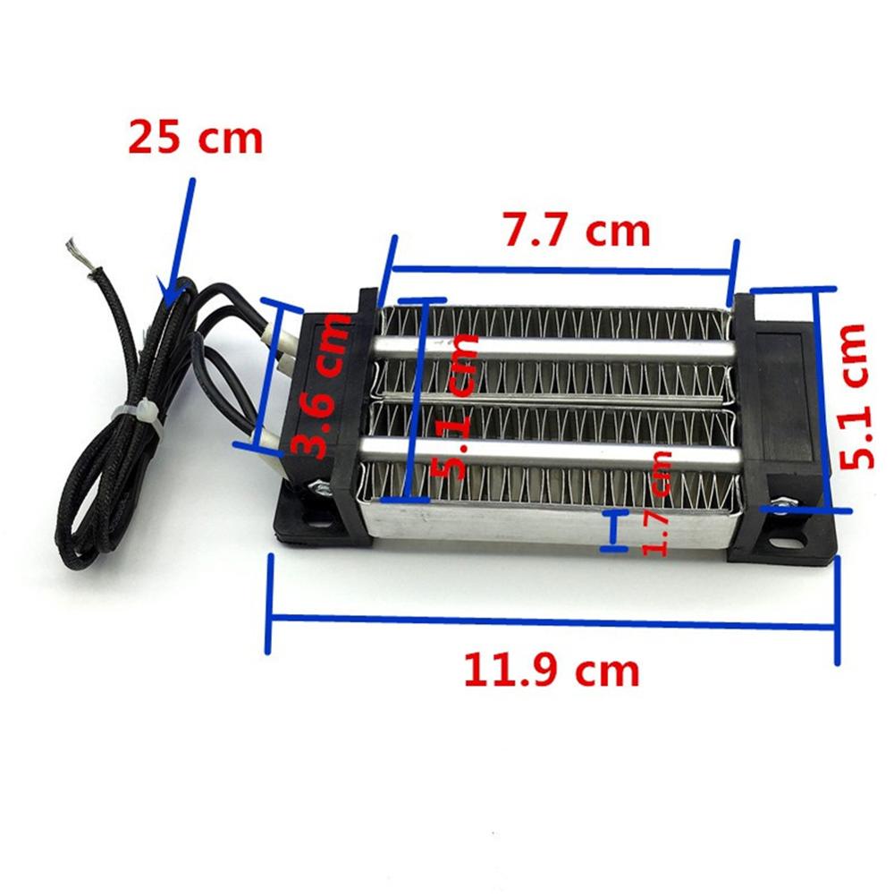Calentador PTC DC/AC 12V 150W/200W elemento calefactor termostático calentador de aire multifunción aislamiento incubadora calentador 1 ud.