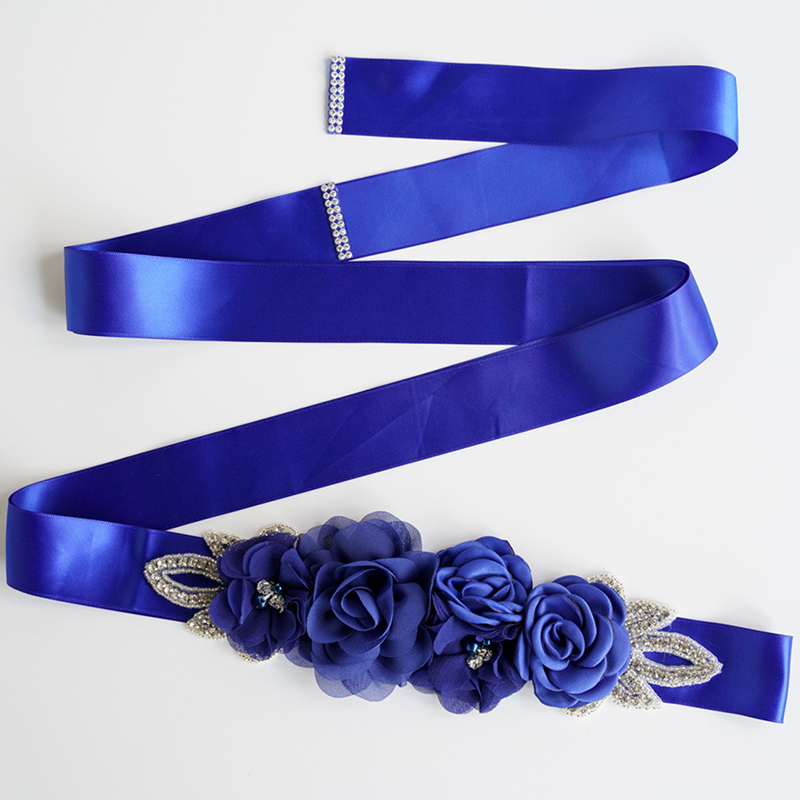 Heißer Verkauf Hochzeit Gürtel Seide Rose Gürtel Braut Perle Strass Blumen Gürtel Brautkleid Perlen handgemachte Rose Hochzeit Gürtel