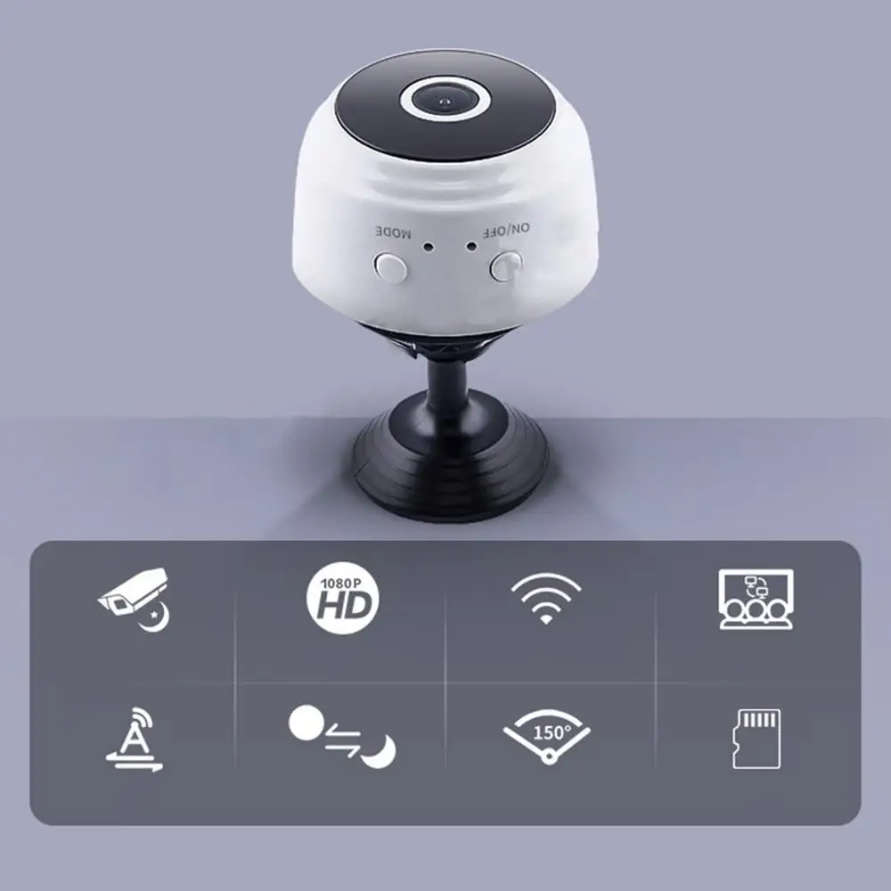 Micro hogar inalámbrico vídeo CCTV Mini vigilancia de seguridad con Wifi IP Camara Sensor infrarrojo CMOS 2MP cámara de alarma telefónica