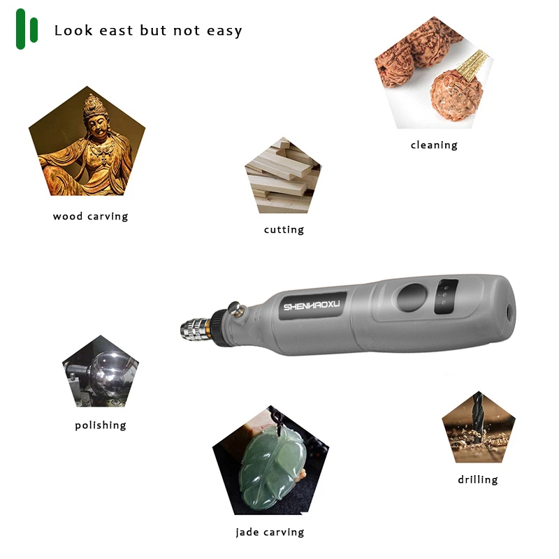 SHENHAOXU 100-240V Mini taladro pluma de grabado herramientas Dremel accesorios-juego de molienda ajustable con herramienta eléctrica multifunción