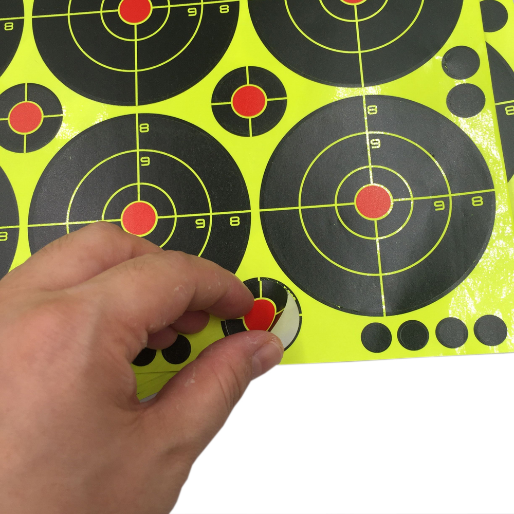 Đầm Xòe Splash & Phản Ứng (Màu Va Đập) Chụp Miếng Dán Các Mục Tiêu (Bò Đực Mắt) 3 "Tự Dính-10 Trang (90 Chiếc)/Gói