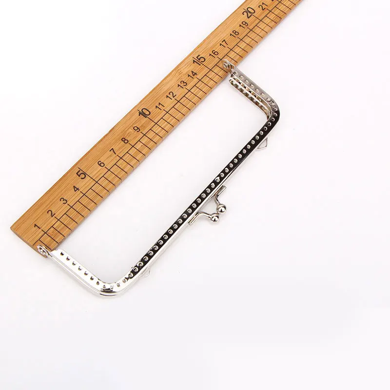 1Pc 6.5-20Cm Màu Khung Móc Treo Dập Nổi Hình Chữ Nhật Kim Loại Hôn Khóa Khóa Phụ Kiện Khung Tay Cầm ví Cầm Tay Phần