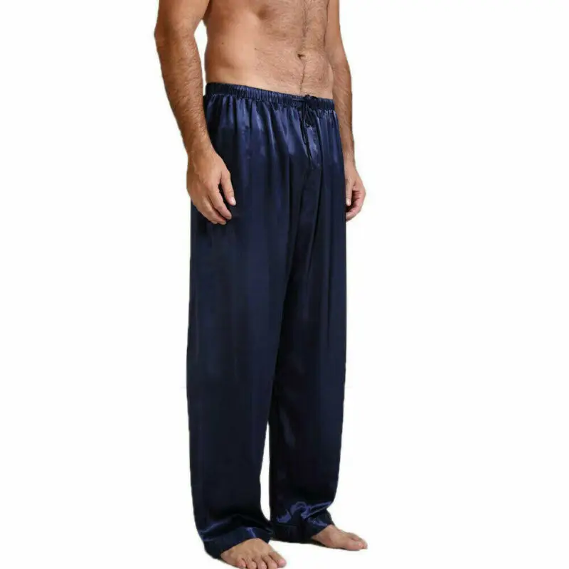 Nam Quần Rời Lụa Satin Đồ Ngủ Nữ Váy Ngủ Đồ Ngủ Pyjamas Quần Ngủ Đáy Quần