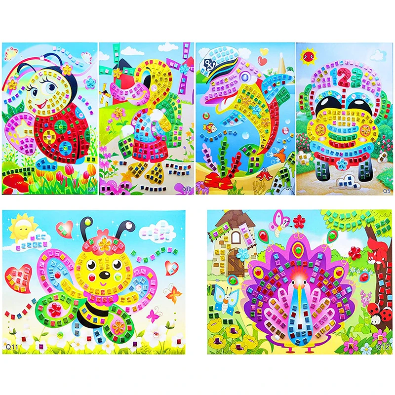 Khảm Dán Xếp Hình Nghệ Thuật Bộ Dụng Cụ 8 Cái Sparkle Tự Làm Handmade Thủ Công Pha Lê Dán Tranh Đồ Chơi Trẻ Em Đầu Giáo Dục Sáng Tạo