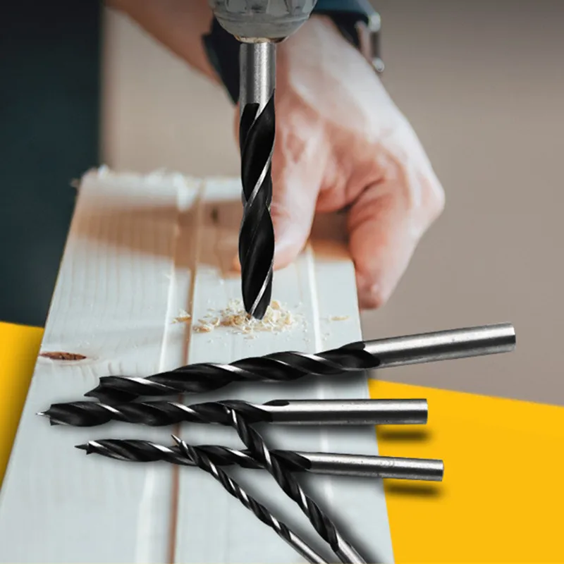 8 Cái/bộ Gỗ Bộ Mũi Khoan 3MM-10MM Bộ Gỗ Gỗ Dụng Cụ Xoắn Ốc Mũi Khoan bit Thép Carbon Cao Cấp