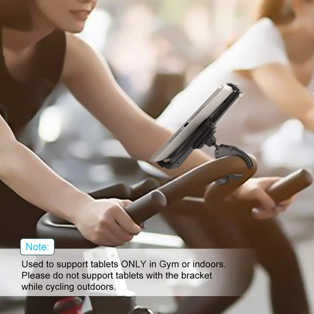 Untoom จักรยานผู้ถือแท็บเล็ตในร่ม GYM ลู่วิ่ง Handlebar Bracket สําหรับแท็บเล็ตโทรศัพท์มือถือรองรับ 4-12 นิ้วอุปกรณ์ iPad