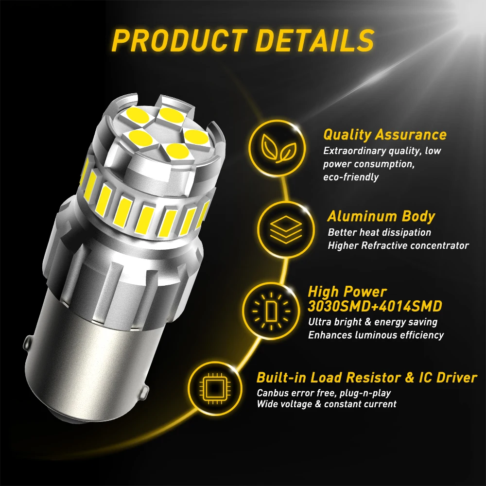 2 Chiếc 1200LM Xi Nhan Canbus P21W 1156 BA15S Bóng Đèn LED Cho Skoda Siêu Octavia 2 Nước Hoa Nữ Nina Ricci Nina L'eau Eau Fraich 4 Ml 2010 2011 2012 2013 LED ban Ngày Đèn DRL Đèn