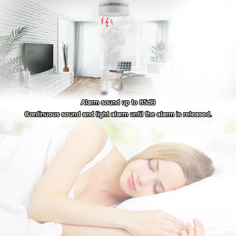 HEIMAN Độc Lập Quang Điện Lửa Đầu Báo Khói Báo Động Độ Nhạy Cao An Toàn Bảo Vệ Độc Lập Cảm Biến An Ninh Tại Nhà