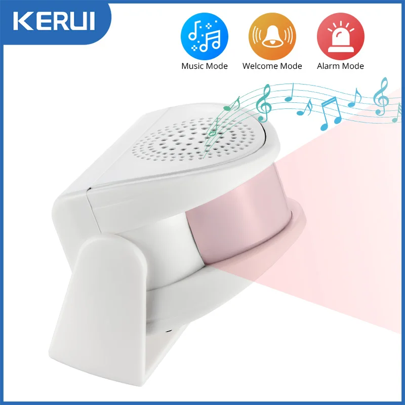KERUI M5 32 Bài Hát Không Dây Cảm Biến Chuyển Động Cảm Biến Chuông Cửa Shop Khách Tham Quan Cảnh Báo Chuông Báo Động Chống Trộm Chuông Cửa Cho Văn Phòng/an Ninh Tại Nhà