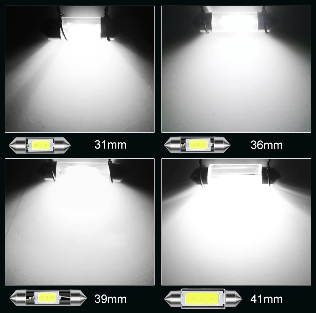 10 ชิ้น C5W C10W หลอดไฟ LED Canbus 31 มิลลิเมตร 36 มิลลิเมตร 39 มิลลิเมตร 41 มิลลิเมตร Festoon Led ภายในรถโดมอ่านใบอนุญาตแผ่น 12 โวลต์อัตโนมัติสีขาว