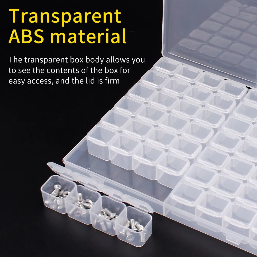 LUXIANZI 56in1 Dustproof Plastic Storage Case For Bead Hardware Screw Sealed Safety Organizer Box Compartment Storage Toolbox
