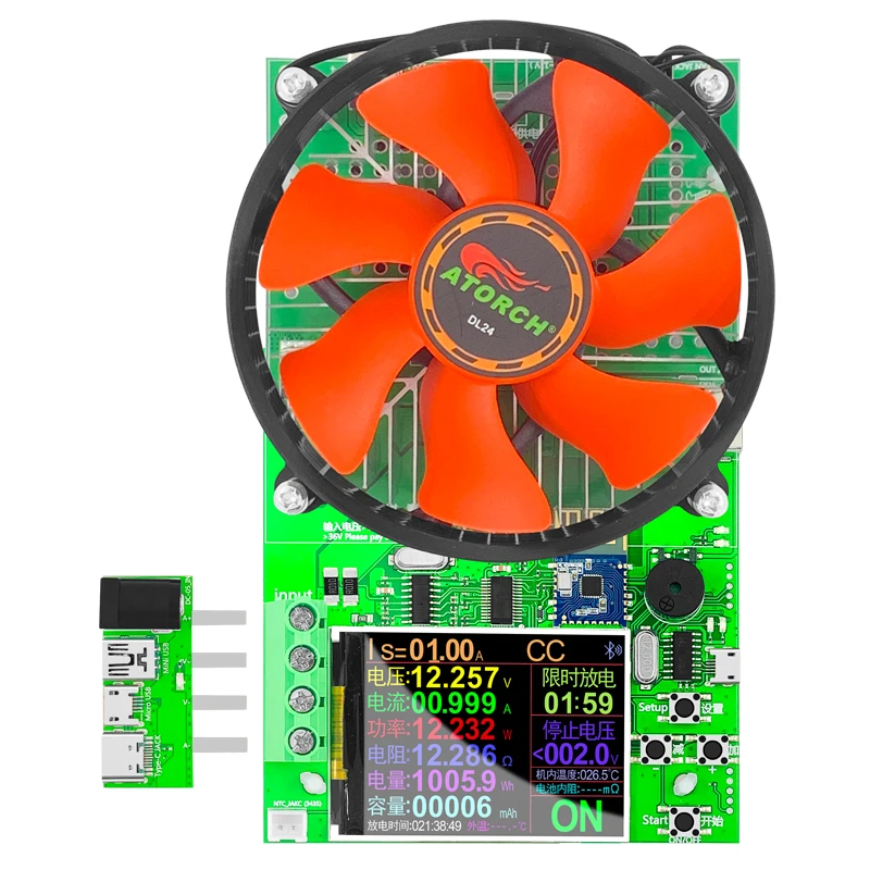 DL24/P 150W/180W 2,4 "DC USB de carga electrónica 18650 capacidad de la batería Monitor de potencia de carga Meter Checker