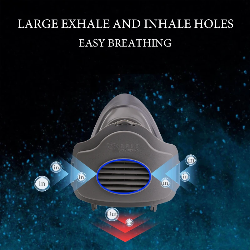Half Face Dust Mask Respirator Dust-Proof Work Safety Rubber Mask Cotton Filter For DIY House Clean Carpenter Builder Polishing