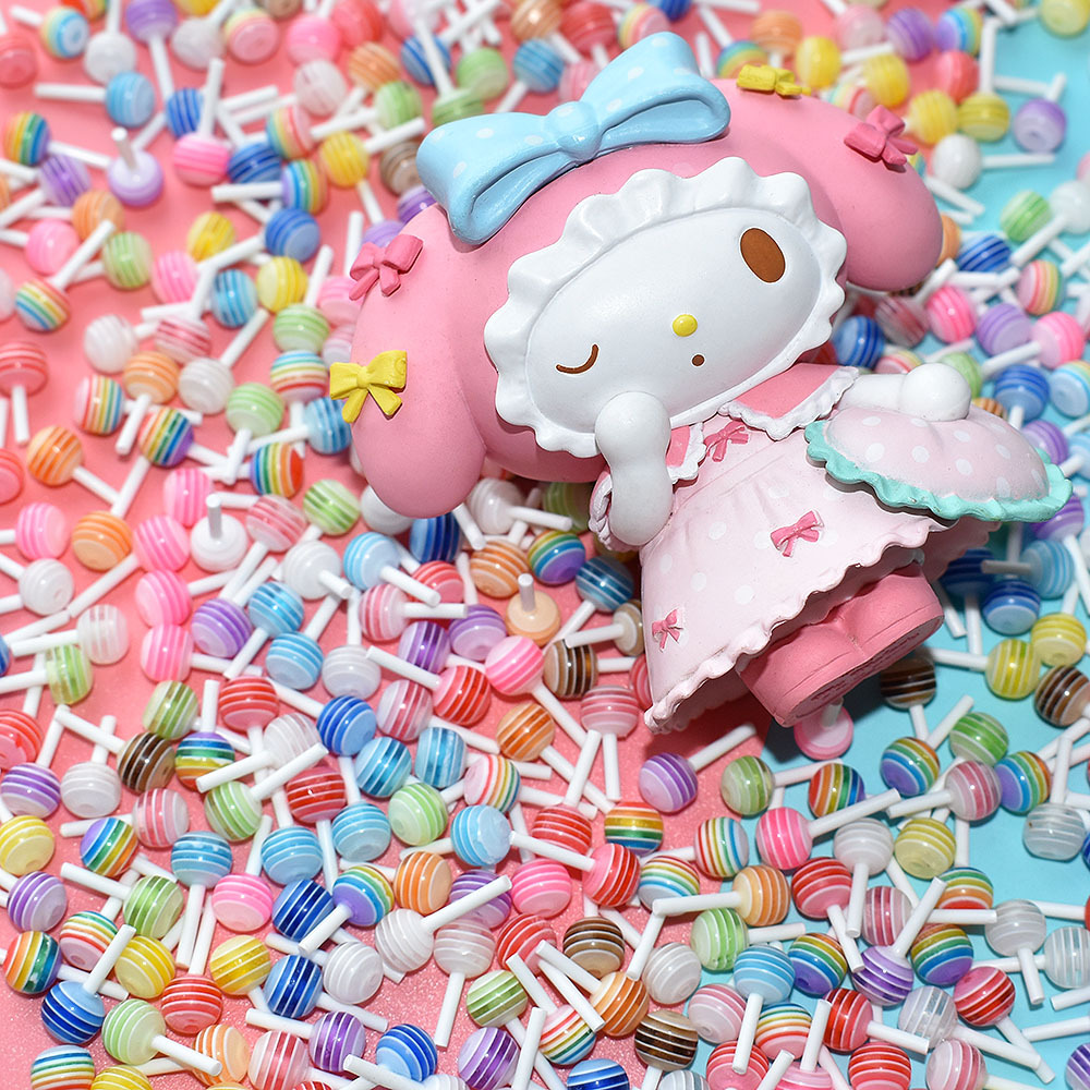 Миниатюрный леденец на палочке для кукольного домика 1:12, 15 х7 мм, 20 шт.