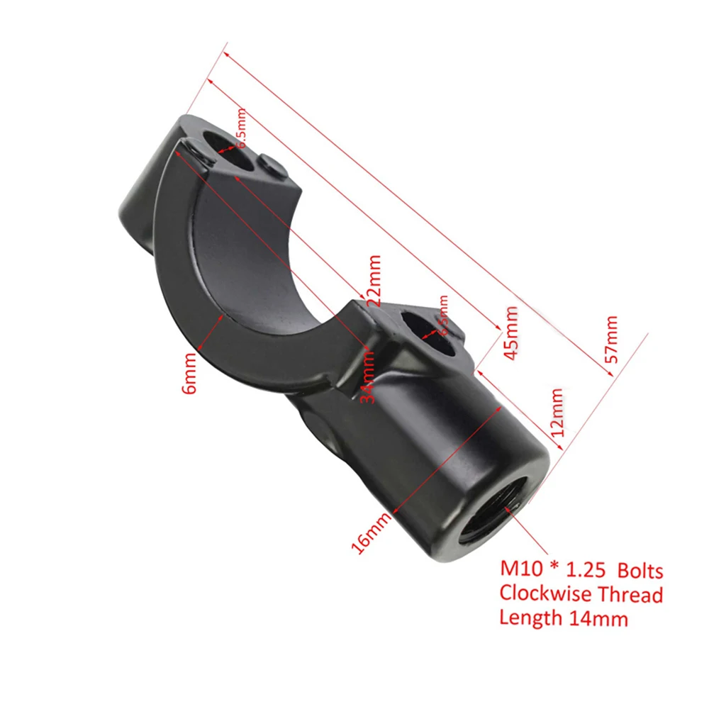 Phổ 7/8 "22Mm Lever Gương Chủ Phanh/Clutch Thạc Sĩ Xi Lanh Kẹp Bracket Bìa Sửa Chữa Ghế M10 Bu Lông hỗ Trợ Cơ Sở