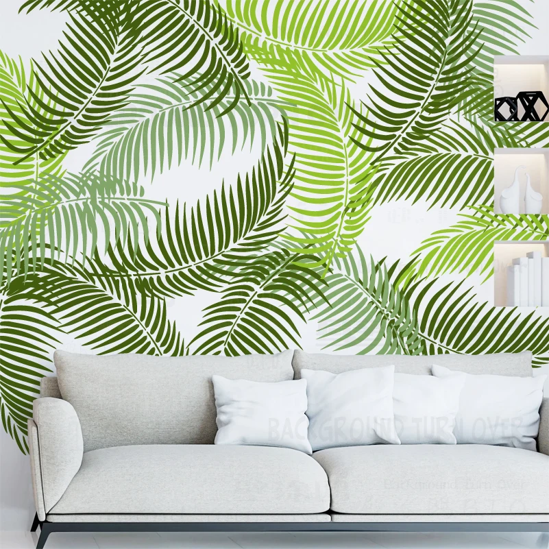40Cm-70Cm Stencil Cho Tranh Treo Tường Lớn Trang Trí Hốc Trên Bản Mẫu Khóa Các Hốc Nội Thất Lá Nhiệt Đới mùa Hè Rừng S047