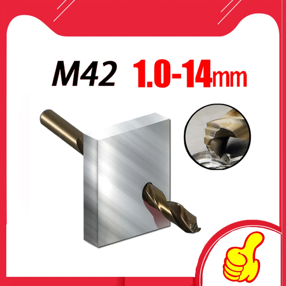 Broca helicoidal de cobalto HSS M42 de alta calidad, 1 -14mm, utilizada para perforar en acero endurecido, hierro fundido y acero inoxidable, 1 ud.