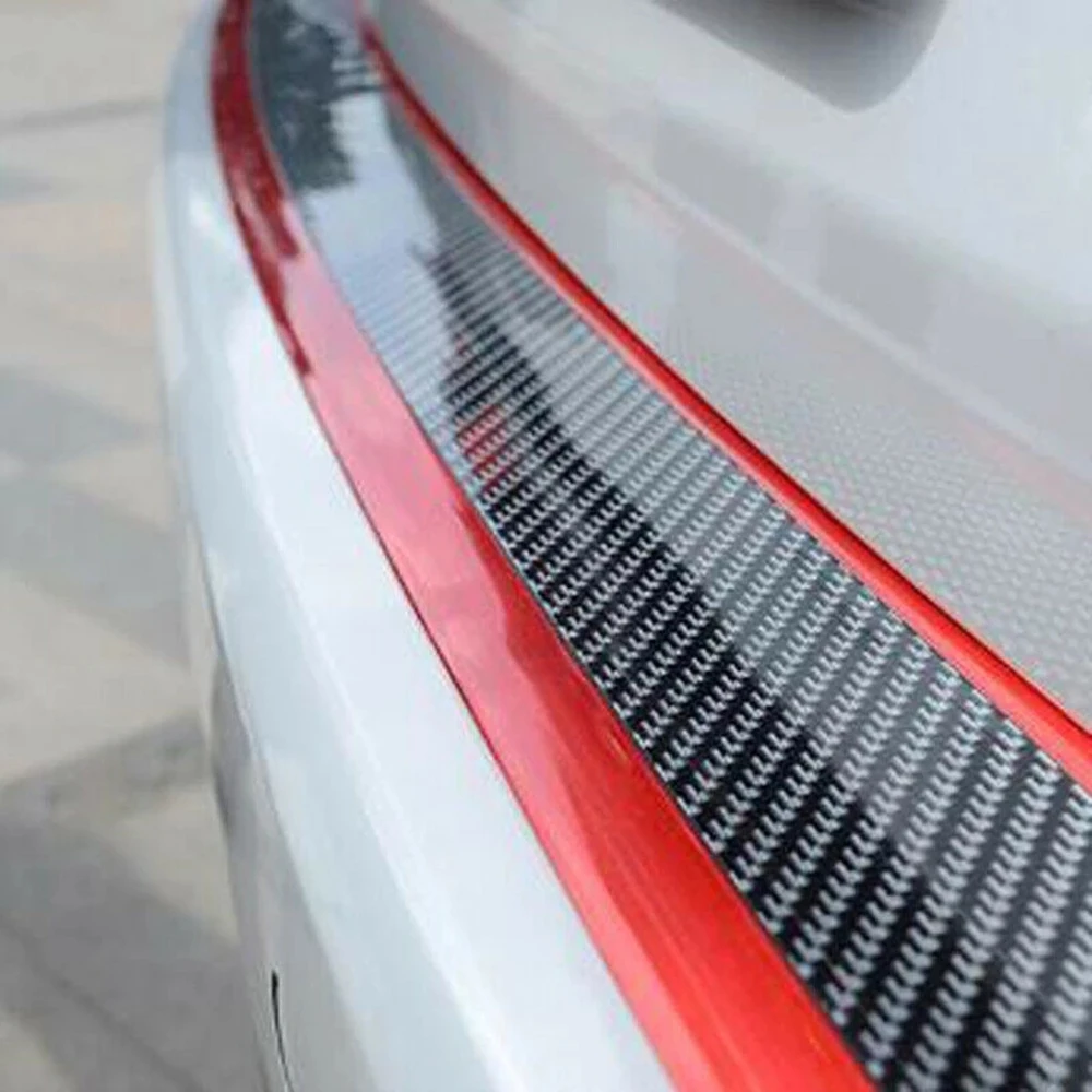 Auto Stickers Anti Kras Instaplijsten Protector Rubber Strip Koolstofvezel Auto Drempel Bescherming Bumper Film Sticker Auto Styling