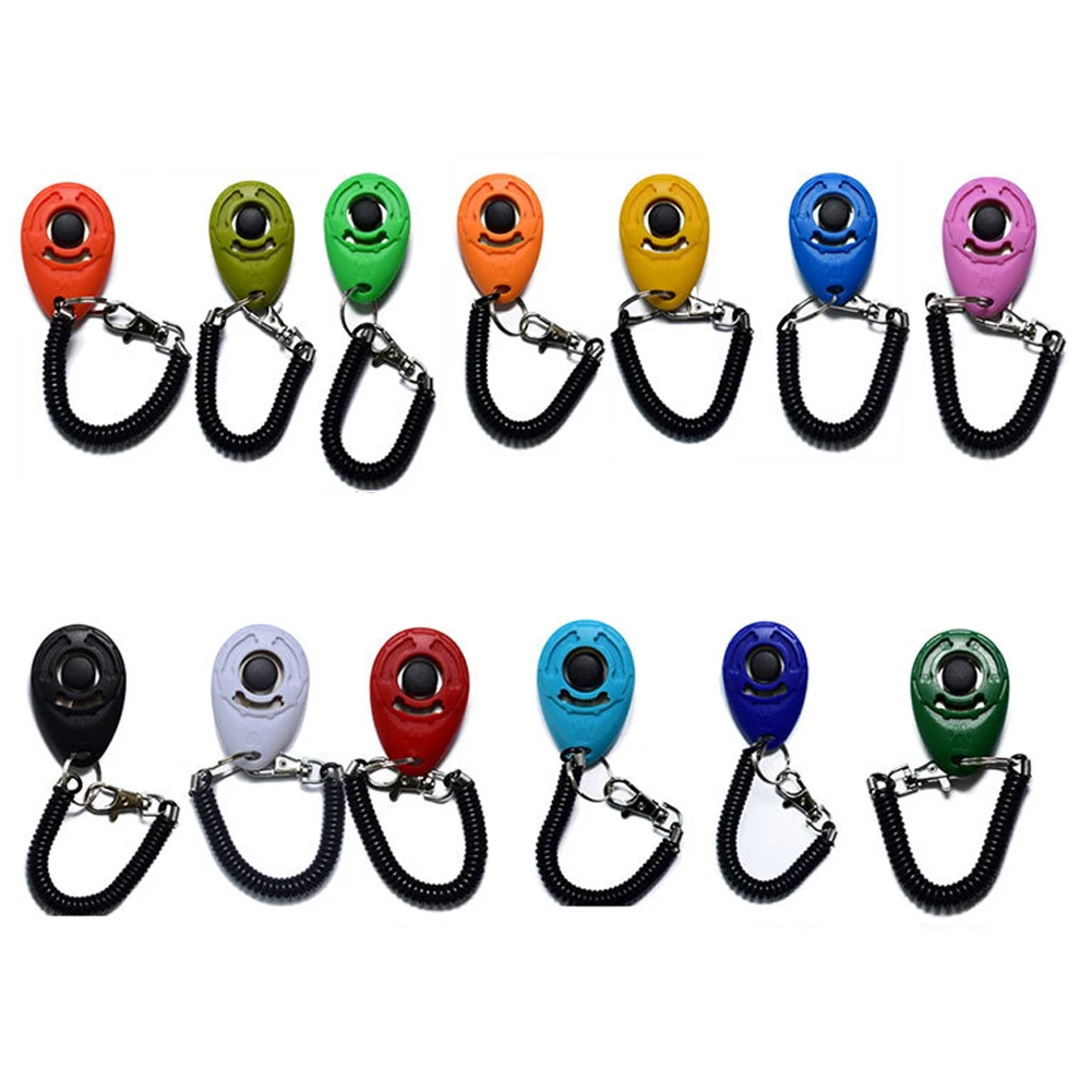 Huấn Luyện Chó Clicker Huấn Mèo Cưng Nhựa Mới Chó Kích Huấn Luyện Viện Trợ Dụng Cụ Dây Đeo Cổ Tay Có Thể Điều Chỉnh Âm Thanh Móc Chìa Khóa Đồ Dùng Cho Chó