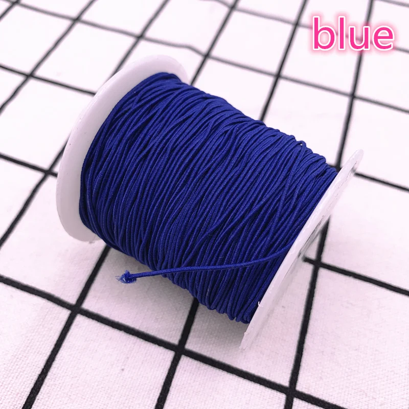 1,0mm 10 yardas/lote banda elástica redonda de alta elasticidad cordón elástico accesorios de costura Diy