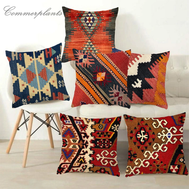Bohemian Hoa Văn Lót Đệm Lưng Multicolors Trừu Tượng Dân Tộc Hình Học In Gối Trang Trí Ốp Lưng Ghế Sofa PHÒNG KHÁCH Gối