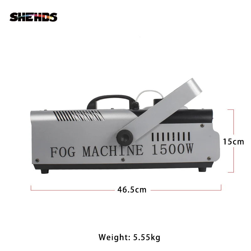 1500W เครื่องสูบบุหรี่ STAGE เครื่องหมอกสําหรับรีโมทคอนโทรลและสายไฟและปาร์ตี้ดิสโก้ SHEHDS STAGE Effect คริสต์มาส Fogger เครื่อง