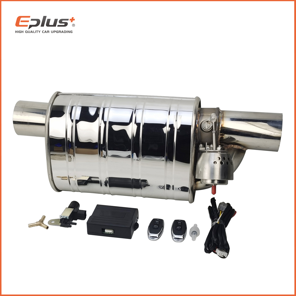 EPLUS sistema de escape de coche Control de válvula de vacío Kit de tubo de escape silenciador Variable inoxidable Universal 51 63 76 Mm Control remoto