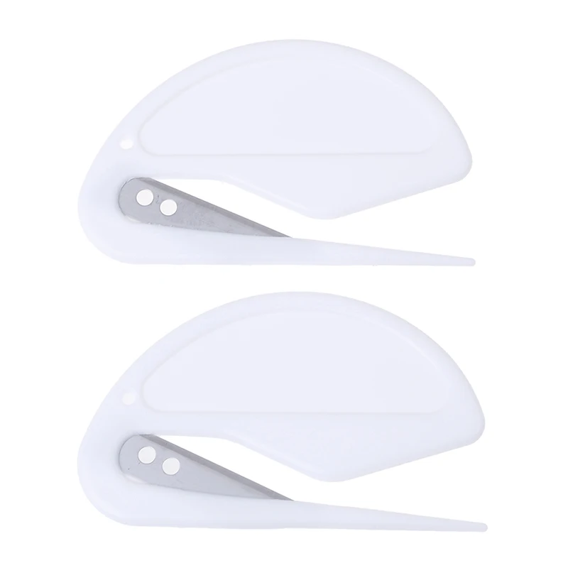 2 Cái/lốc Giấy Tờ Bảo Vệ Lưỡi Dao Cắt Thiết Bị Văn Phòng Nhựa Thư Dụng Cụ Mở Mini Sharp Thư Thư Sách Bao Da Ốp Lưng Dụng Cụ Mở An Toàn