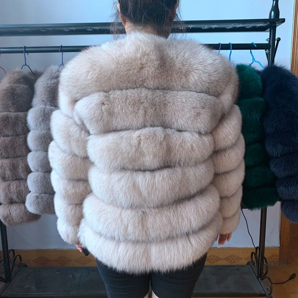 Neue neue ankunft frauen winter dicken pelzmantel echt fox pelz weste hohe qualität fuchs weste pelz gilet