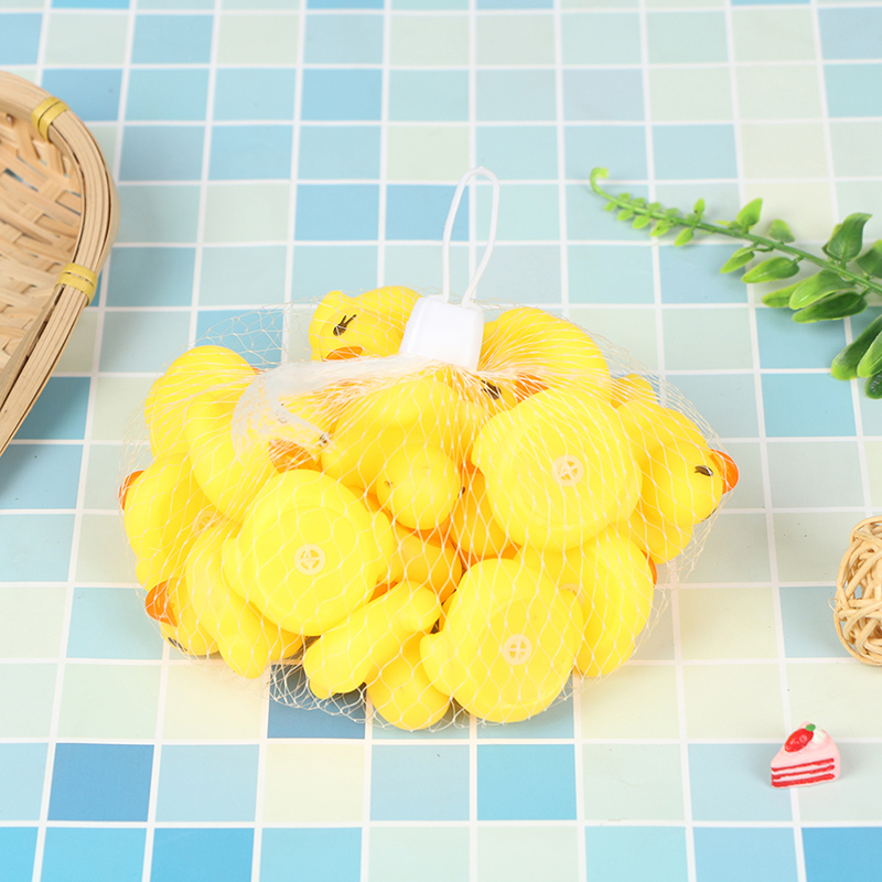 20ชิ้น/ถุงยางสีเหลืองเป็ดอาบน้ำเด็กน้ำของเล่นเด็กของขวัญของเล่นขายส่งราคาถูก