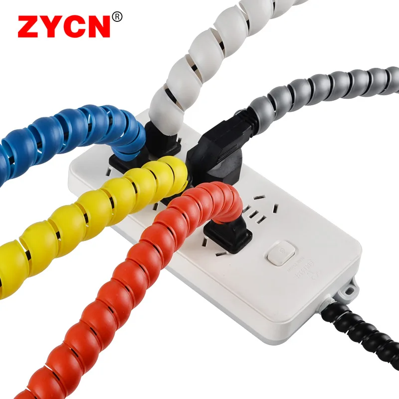 2 Mét Xoắn Ốc Bảo Vệ Cáp Dòng Người Tổ Chức Ống Xe Máy Dây Bảo Vệ Tay Chống Cháy Chống Cắn Sắc Màu 01