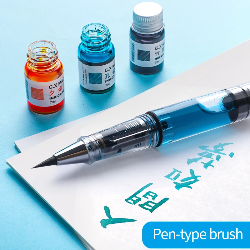 Trung Quốc Trong Suốt Làm Đẹp Thư Pháp MỰC BÚT LÔNG Nước Lọ Mực Bút Nghệ Thuật Tiếp Liệu Viết Chữ Ký Dụng Cụ Quà Tặng
