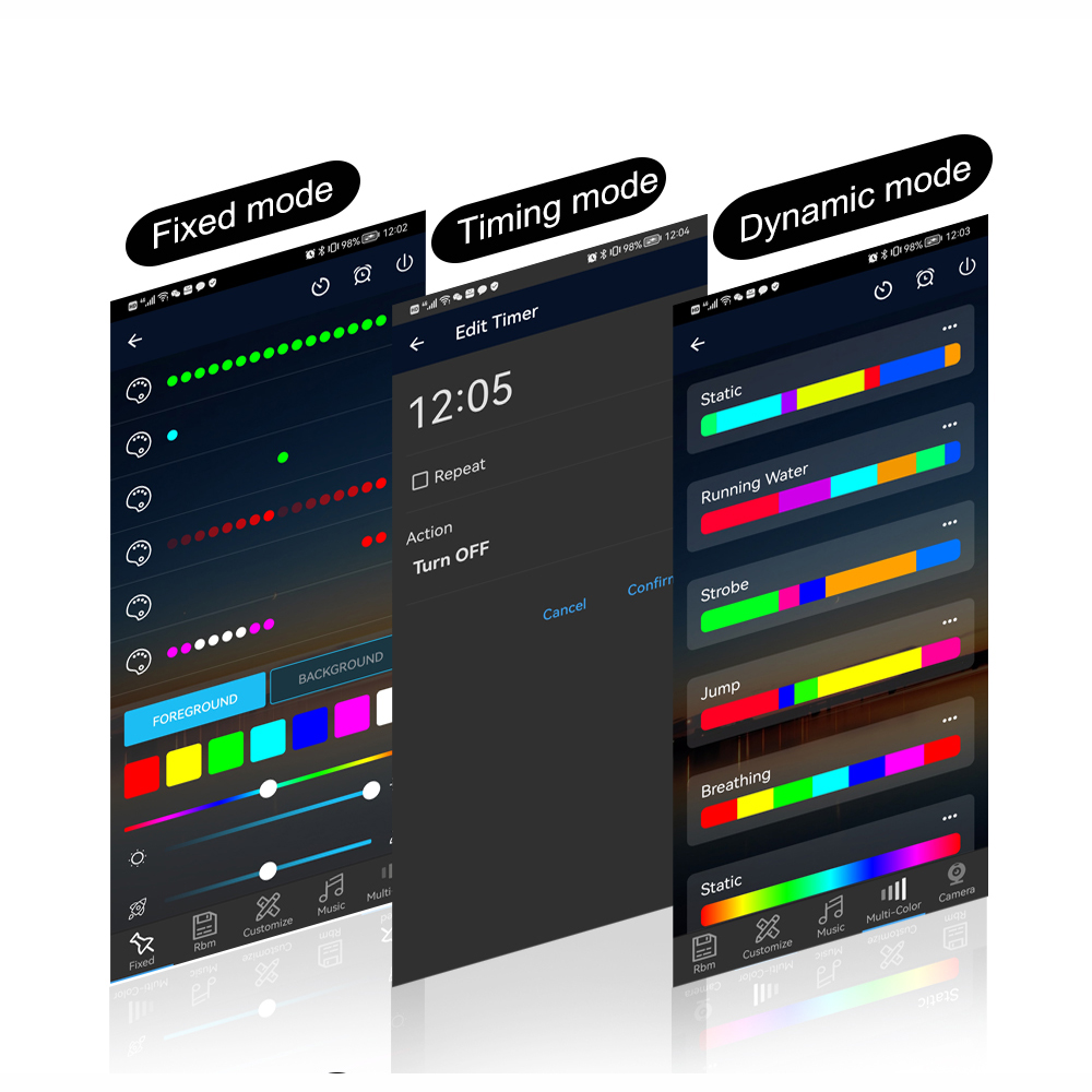 DC5-24V 28Key LED Controller mit Musik Bluetooth App Fernbedienung für Smart 5050 RGB individuell adressierbare Streifen Licht 2048 Pixel