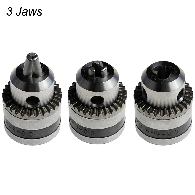 Mini Electric Drill Chuck Threaded  Clamp 0.6mm-6mm B10 Mount Taper Connector Rod Motor Shaft with Adapter Key Wrench Power Tool