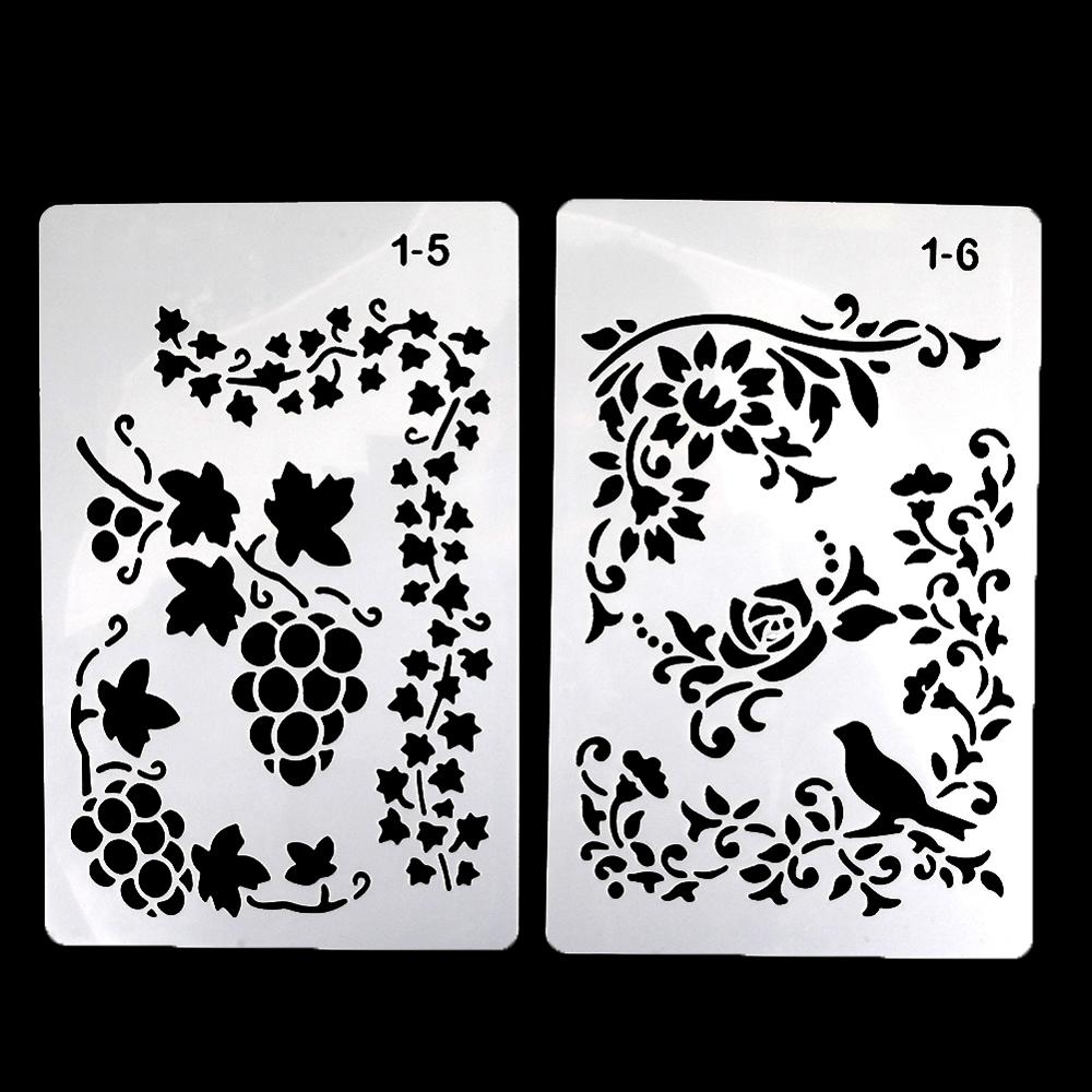 12 Thiết Kế Họa Tiết Chữ Bản Mẫu Tường Stencil Bình Bơm Phun Sổ Lưu Tô Màu Nổi Album Nhật Ký Tạp Chí Vẽ Chép Tiêu Bản