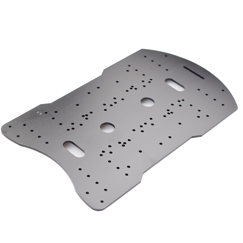 Soporte de coche Robot inteligente, marco de aleación de aluminio de 3mm, placa inferior de coche Mecanum, tablero de coche de tracción en las cuatro ruedas, chasis de rueda Mecanum DIY