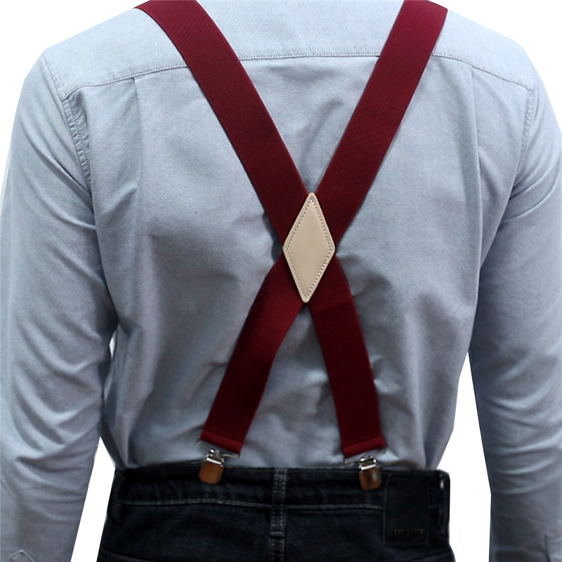 Tirantes de cuero crudo con Clip recto sólido Unisex de 3,5 cm para hombre, soporte de cuero genuino de 110cm y 130cm, tamaño extendido, regalos Vintage para padrinos de boda